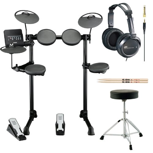 Yamaha DTX400K Customizable Electronic Drum Set with Drum Throne