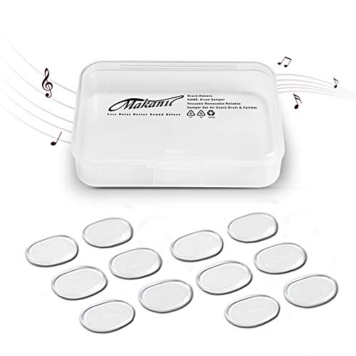 Makanu Drum Gel, 12 Pieces Clear Drum Dampener